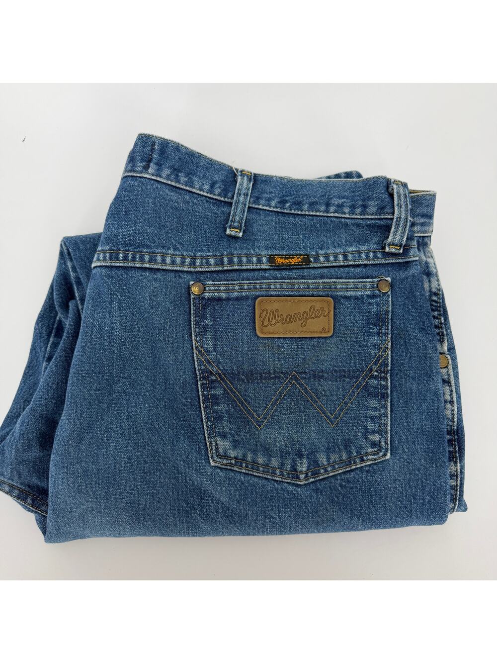 Wrangler Men's George Strait Collection Size 42x32 Denim Cowboy Cut Blue Jeans